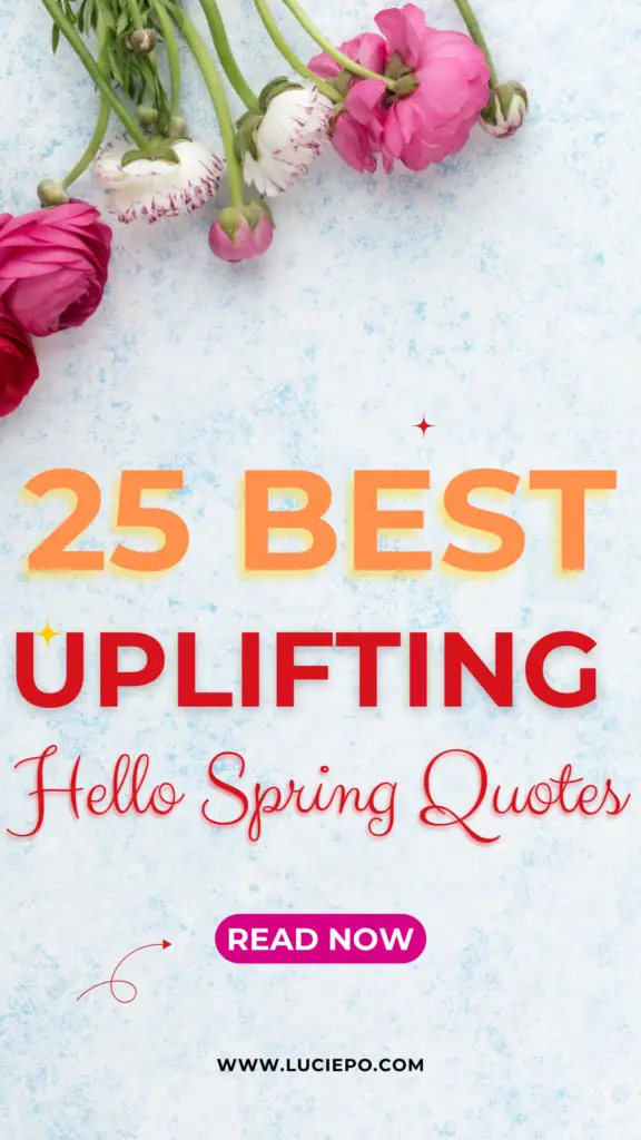 short inspirational spring quotes
