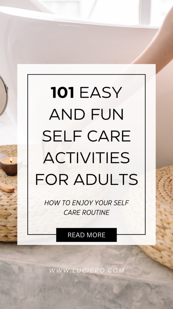 zábavné aktivity v oblasti péče o sebe pro dospělé